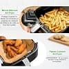 YINGRACE 23 cm Air Fryer Accessories for Russell Hobbs XXL 8L 8.3L, Cecotec 7.6L, COSORI 6L/6.2L/6.4L, 4PCS XXL Air Fryer Mould with Grate, Pizza Tray, Silicone Mould, Baking Paper Air Fryer - Image 5