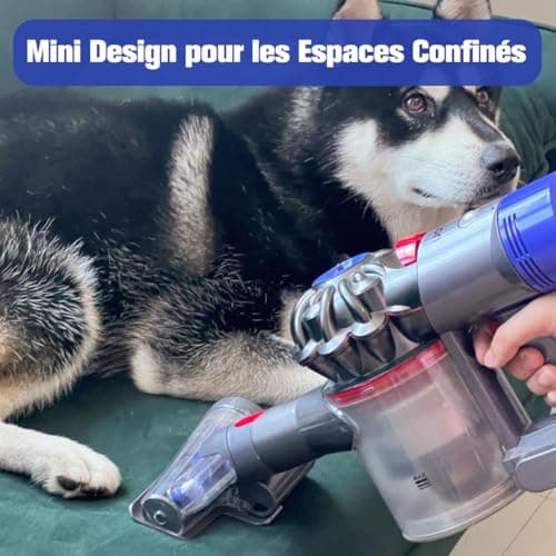 Mini Hair Free Turbine Brush Compatible with Dyson V15 V11 V10 V8 V7 Vacuum Cleaners, Ideal for Cleaning Sofa, Pet Baskets, Mattresses, Stairs - Image 6