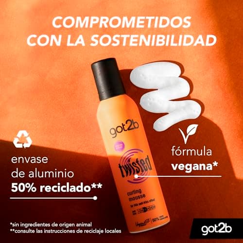 Schwarzkopf Got2B Hair Styling Mousse - Curl Definition - Anti-Frizz - Wavy to Curly - Aerosol Spray 250 ml - Image 7