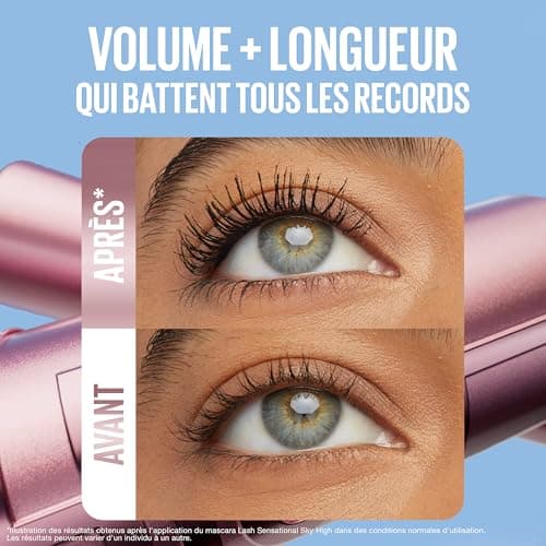 Maybelline New York - Mascara Volume Intense et Longueur Illimitée - Formule Enrichie en Extraits de Bambous et de Fibres - Sky High - Teinte : Very Black - 7,2 ml - Image 5