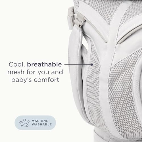 Ergobaby Omni Classic Mesh All-in-One Ergonomic Baby Carrier with Back and Belly Function Luminous Ivory - Image 8