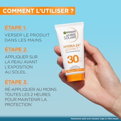 Garnier Ambre Solaire Hydra Protect 24H Lait Protecteur Visage & Corps SPF30 50mL - Image 6