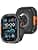 Amizee Metal Case Compatible with Apple Watch Ultra 3/2/1 49mm with Back Cover, Heavy Duty Protective Anti-Scratch Case for iWatch 49mm, Black - Image 2