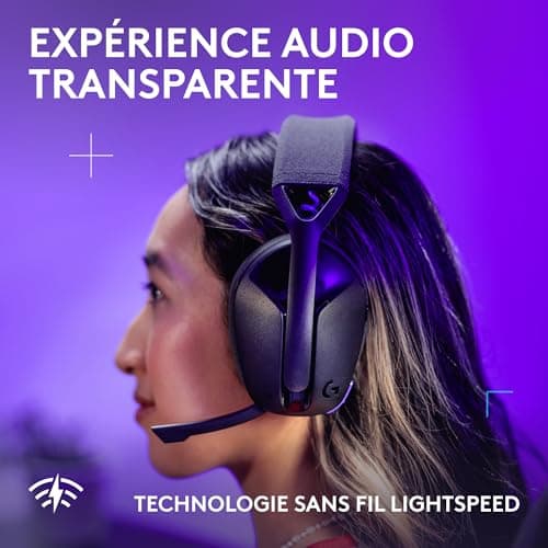 Logitech G G321 Lightspeed, Wireless Bluetooth Gaming Headset, Dynamic Comfort & Adjustment, 16kHz Stem Mic, + 20H Playtime, PC, PS4, PS5, Nintendo Switch, Mobile - Black - Image 5