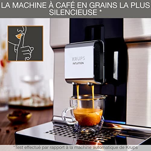 Krups Coffee Bean Machine, Pressure 15 bar, 17 drinks, Coffee Bean with Grinder, One Touch Cappuccino System, Touch Screen, Indicator Lights, Intuition Experience, Black EA876D10 - Image 5