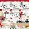 Meat Grinder Accessory for Kitchenaid, Meat Grinder for KitchenAid, Accessory Including 3 Sausage Stuffers, Meat Grinder Spare Parts, EUSZC1705 - Image 6