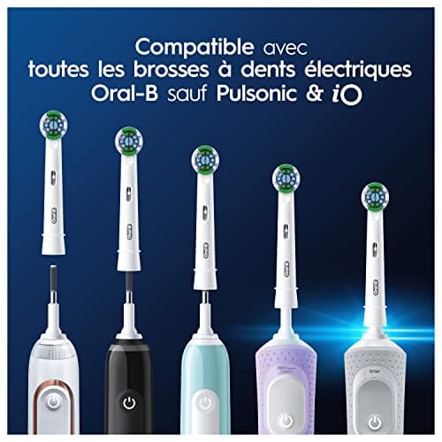 Oral-B Pro Lot De 10 Brossettes De Rechange Précision Clean, AUTHENTIQUES, Blanches, 3 Types De Filaments Et Tête Ronde Pour Un Nettoyage Précis, Embouts Pour Brosses A Dents Electriques Oral B Pro - Image 6