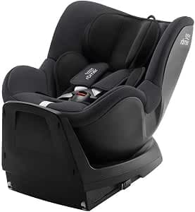 Britax Römer DUALFIX PLUS Car Seat with Newborn Insert and ISOFIX, for Children from 40 to 105 cm i-Size, Birth to 4 Years, Midnight Grey