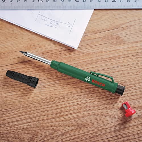 Bosch marker (convenient and sturdy pencil for deep holes; useful for marking stone, wood, paper and many other materials; built-in sharpener) - Image 6