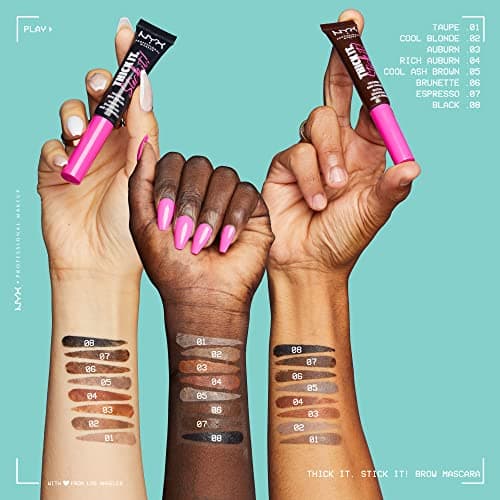 NYX Professional Makeup Thick It. Stick It! Mascara Sourcils, Résultat Teinté & Densifié 16h, Espresso - Image 7