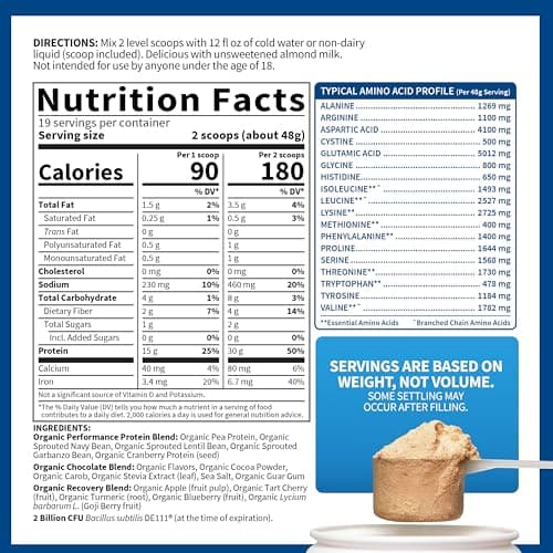 Garden of Life Sport Organic Plant-Based Protein, Chocolate - 840g - Image 7