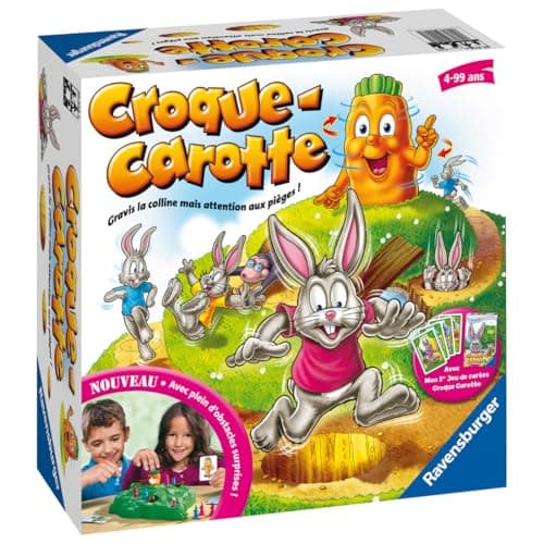 Ravensburger - Croque Carotte - Board Game - Children and Parents - Fun Course Game - Includes Exclusive Card Game - 2 to 4 Players from 4 Years Old - Unisex - 20948 - French Version - Image 3