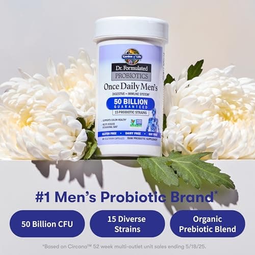 Garden of Life Dr. Formulé Once Daily Probiotics for Men 30 Vegetarian Capsules - Image 5