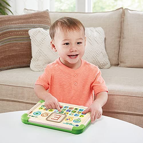 VTech - ABC Nature Educational Tablet, Partially Wooden Interactive and Sensory Children's Tablet, Alphabet Animal Learning Toy, Baby Girl and Boy Gift from 1 Year - Content in French - Image 6
