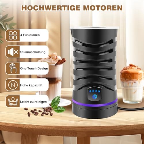 Electric Milk Frother Frother Electric Snow Whisk for Frothing and Heating Coffee, Milk 600ml Instant Pot for Latte, Hot Chocolate, Coffee, Milk - Image 5