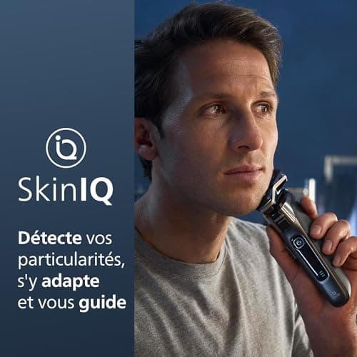 Philips Rasoir électrique Série 7000 pour homme Wet & Dry avec tondeuse rétractable, socle de charge, coffret de voyage et brossette de nettoyage (modèle S7887/35) - Image 4