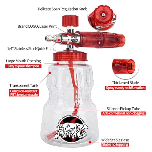 BEAR FORCE M22 ID14MM Spray Gun & 1/4" Quick Connector Snow Foam Lance For Karcher K1-K7 Pressure Washer - Image 6