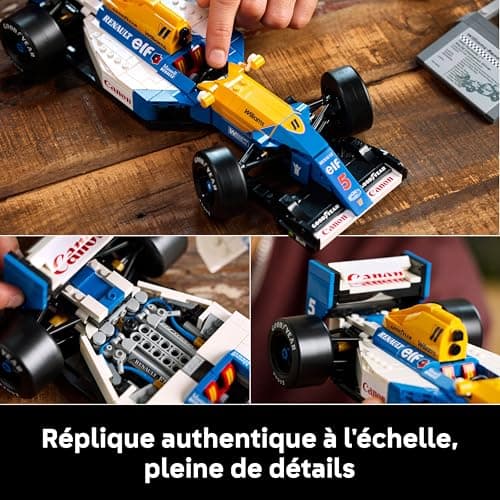 LEGO Icons Williams Racing FW14B et Nigel Mansell - Maquette de Voiture de F1 - Inclut minifigurine Collector de Pilote avec trophée et Casque - Idée Cadeau pour Adulte et Adolescent 10353 - Image 5
