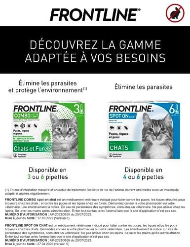 FRONTLINE Cat Combo - Fleas, Ticks & Lice - Against Larvae & Eggs - Kills & Kills - Protects Animals & Habitat - Up to 4 Weeks - Made in France - 3 Spot On Pipettes - Image 7