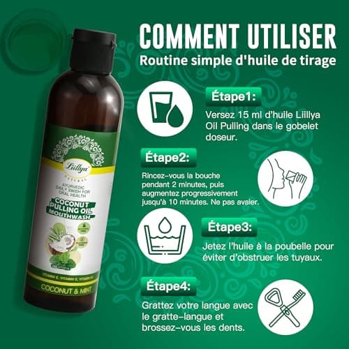 Natural Mouthwash with Organic Coconut Oil & Peppermint, 6 Essential Oils, 3 Vitamins, Reduces Bad Breath, Fresh Breath, Gum Care, Alcohol and Fluoride Free, 236 ml - Image 8