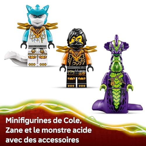 LEGO Ninjago The Mission of Robot Cole and Dragon Zane - Ninja Toy with Action Figure, 3 Minifigures & Sabre - Birthday Gift for Boys from 7 Years & Fans 71854 - Image 6