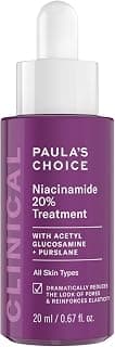 CLINICAL 20% Niacinamide Treatment - Face Serum Reduces Enlarged Pores & Reduces Dark Spots - with Vitamin C & Vitamin B3 - All Skin Types - 20 ml