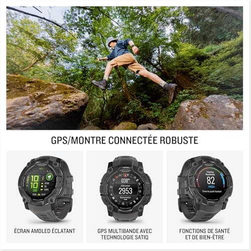Garmin Instinct 3.5 mm, AMOLED, Black Bezel with Charcoal Band - Image 4