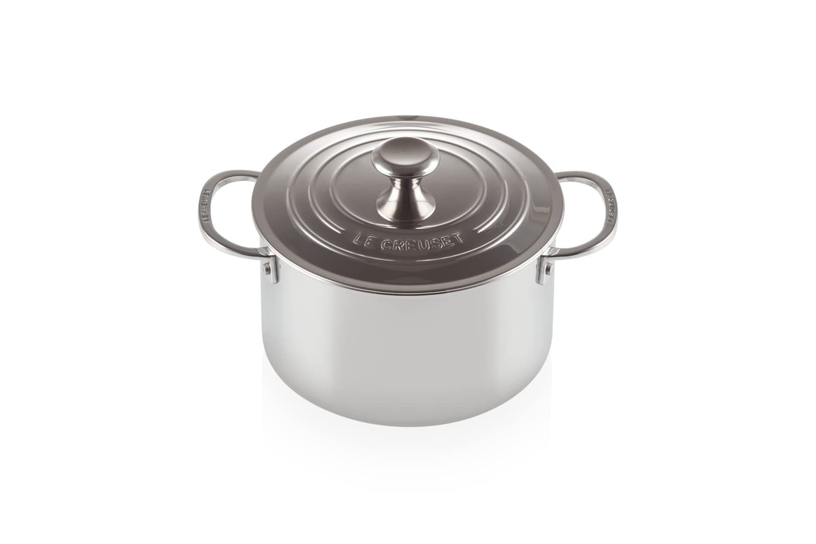 Le Creuset Signature Stainless Steel Casserole Dish with Lid, 20 cm, 966006200000000