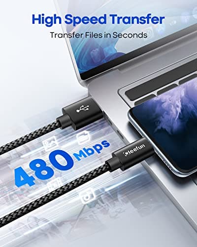 CLEEFUN 5M USB C Cable, Heavy Duty USB 2.0 Cable USB A to USB C, Type C Charger for PS5 Controller, for iPhone 17/16/15 Pro-Max, For Samsung Galaxy S25 S24 S23, A16 A15, Surveillance Camera - Image 8