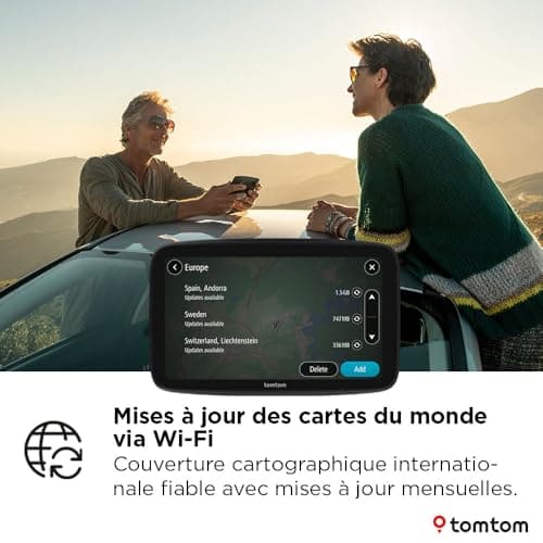 TomTom GO Advanced Car GPS (6 Inch Traffic Information, Test of Hazard Zones, World Map, Updates via Wi-Fi, Lane Change Guide, Visual Markers, Reversible Mounting) - Image 4