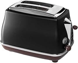 De'Longhi CTOV2103.BK Grille-pain de 2 tranches Noir 900 W, H x L x P : 20,5 x 18,5 x 32 cm
