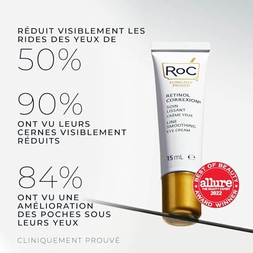 RoC - Retinol Correxion Soin Lissant Crème Contour des Yeux - Réduit les Poches et les Cernes - Anti-Rides et Age - 15 ml - Image 7
