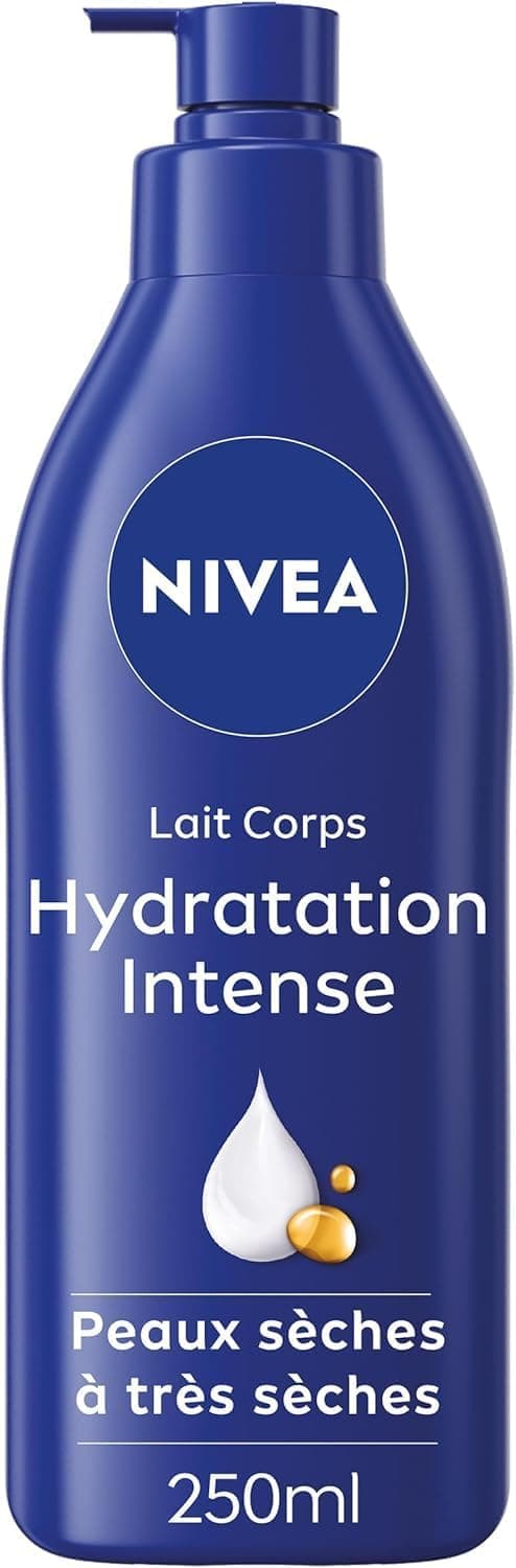 NIVEA Lait corps Hydratation Intense 72H (1 x 250 ml) — Lait Nourrissant à l'Acide Hyaluronique pur & Huile d'Amande Douce — Crème hydratante corps pour peaux sèches à très sèches - Image 1