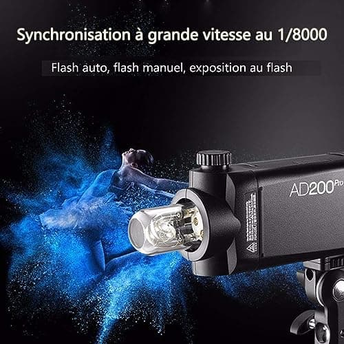 Godox AD200 Pro Protable GN60 Handheld Flash 200W TTL Wireless 2.4G 1/8000 HSS, 500 Full Power Flashes, 0.01-1.8s Recycling, for Nikon/Sony/Canon/Olympus/Panasonic/Fujifil/Pentax Cameras - Image 7