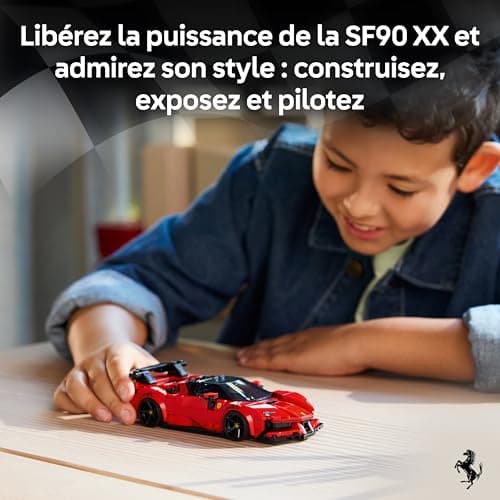 LEGO Speed Champions Voiture de Course Ferrari SF90 XX Stradale - Jouet Voiture - Maquette - Minifigurine Collector de Pilote - Cadeau d'anniversaire Garçon dès 9 Ans ou Fan de Sport Automobile 77254 - Image 4
