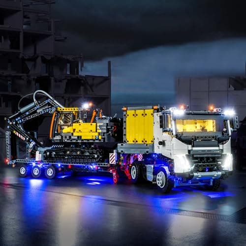 LED Lighting Kit Decorative Lighting Compatible with Lego Volvo FMX 42175 Technic Truck and EC230 Electric Excavator (Not Included) - Image 5