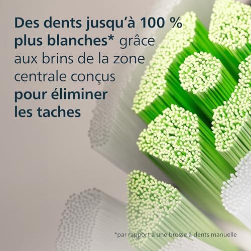 Philips Sonicare W2 Optimal White - Têtes de brosse à dents de rechange d'origine, blanc, lot de 4, HX6064/87 - Image 5