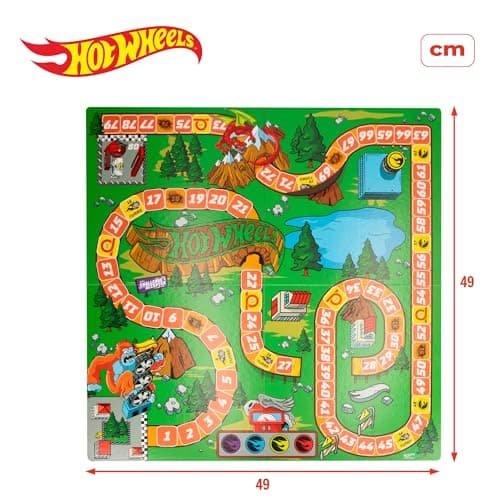 Lisciani - Hot Wheels - Speed Race Game - Goose Game from 5 Years - Classic Board Game for 2 to 4 Players - Race Theme - Stimulates Logic, Memory and First Calculations - Dynamic Game - Image 4