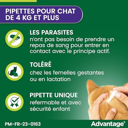Advantage Cat & Rabbit Over 4 kg - Cat Flea Pipettes for Infestation Prevention - Flea Treatment with Protection for 3 to 4 Weeks - 4 x 1ml - Image 5