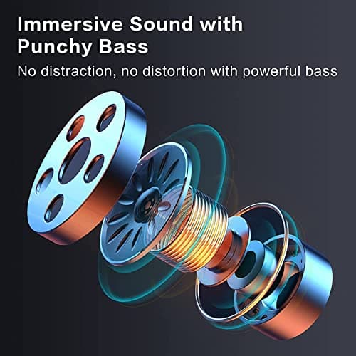 Bluetooth 5.3 Earphones, Wireless Earphone with 4 ENC Mic Bluetooth Hi-Fi Stereo Headphones, 50 Hours Playtime, IP7 Waterproof, LED Display, Touch Control for iOS Samsung Xiaomi Oppo Android - Image 2