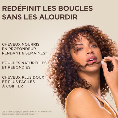 Garnier Ultra Doux Mask for Dry, Wavy, Curly or Kinky Hair - With Avocado Oil and Shea Butter - Rich and Smooth Texture - 340 ml - Men and Women - Image 4
