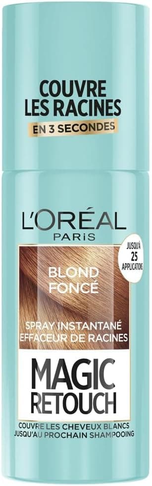 L'ORÉAL PARIS - Instant Root & White Hair Corrector Spray - Men & Women - Magic Retouch - Dark Blonde - 75ml - Image 1