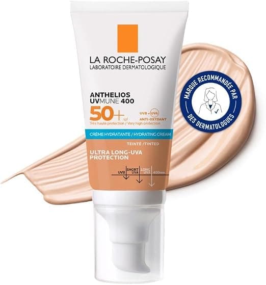 La Roche-Posay, Anthelios UVmune 400, Tinted Moisturizing Sunscreen, SPF50+, Very High UVA and UVB Protection, Suitable for Sensitive Skin, Water Resistant, With Perfume, 50 ml - Image 1