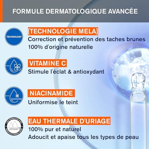 Uriage Dépiderm Crème Mousse Nettoyante Visage Éclat 100 ml - Nettoie, Unifie, Illumine le Teint Terne - Corrige et Prévient les Tâches - Puissance de la Technologie Mela & Vitamine C - Image 4