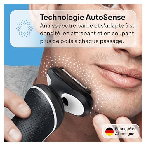 Braun Series 5 51-W1600s Rasoir Électrique Pour Homme Avec Accessoire Tondeuse Pour Le Corps EasyClick, Système EasyClean, Technologie Wet & Dry, Rechargeable, Rasoir À Grille Sans Fil, Blanc - Image 5