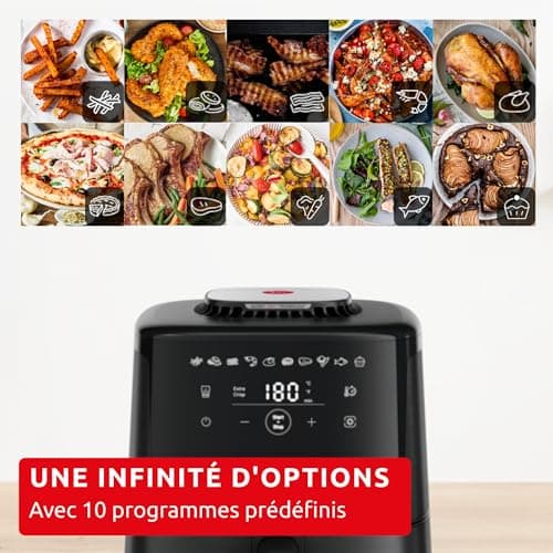 Moulinex Easy Fry Silence, Air Fryer, 5L, 1.5 kg, Silent Technology, Easy Clean & Store System, 10 Programmes, Black, EZ5528F0 - Image 5