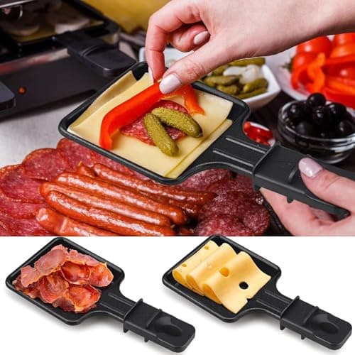 SOS Accessoire Non Stick Raclette Pans | Set of 1 to 12 | Mini Square Squeegee | Compatible with Tefal Raclette | Ergonomic Design and Easy to Clean - Image 6