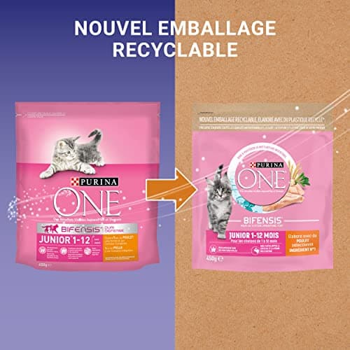 PURINA ONE Bifensis Junior | Chicken Kitten Dry Food | 450g Bag (Packaging May Vary) (Pack of 5) - Image 8