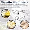 3 Piece Stainless Steel Accessories for KitchenAid 4.5-5 Quart Tilt Head Mixer on Stand Artisan & Classic Series by MMOBIEL - K45 Whisk, Flat Mixer, Dough Hook, Dishwasher Safe - Image 4