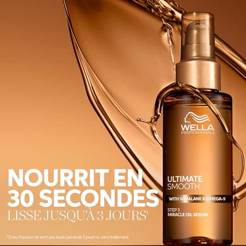 Wella Professionals Ultimate Smooth Miracle Oil Serum - Squalane & Omega-9 Hair Oil for Dry, Dull, Frizzy Hair (30ml) - Image 4